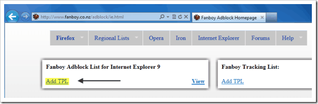 AdBlock Plus IE9