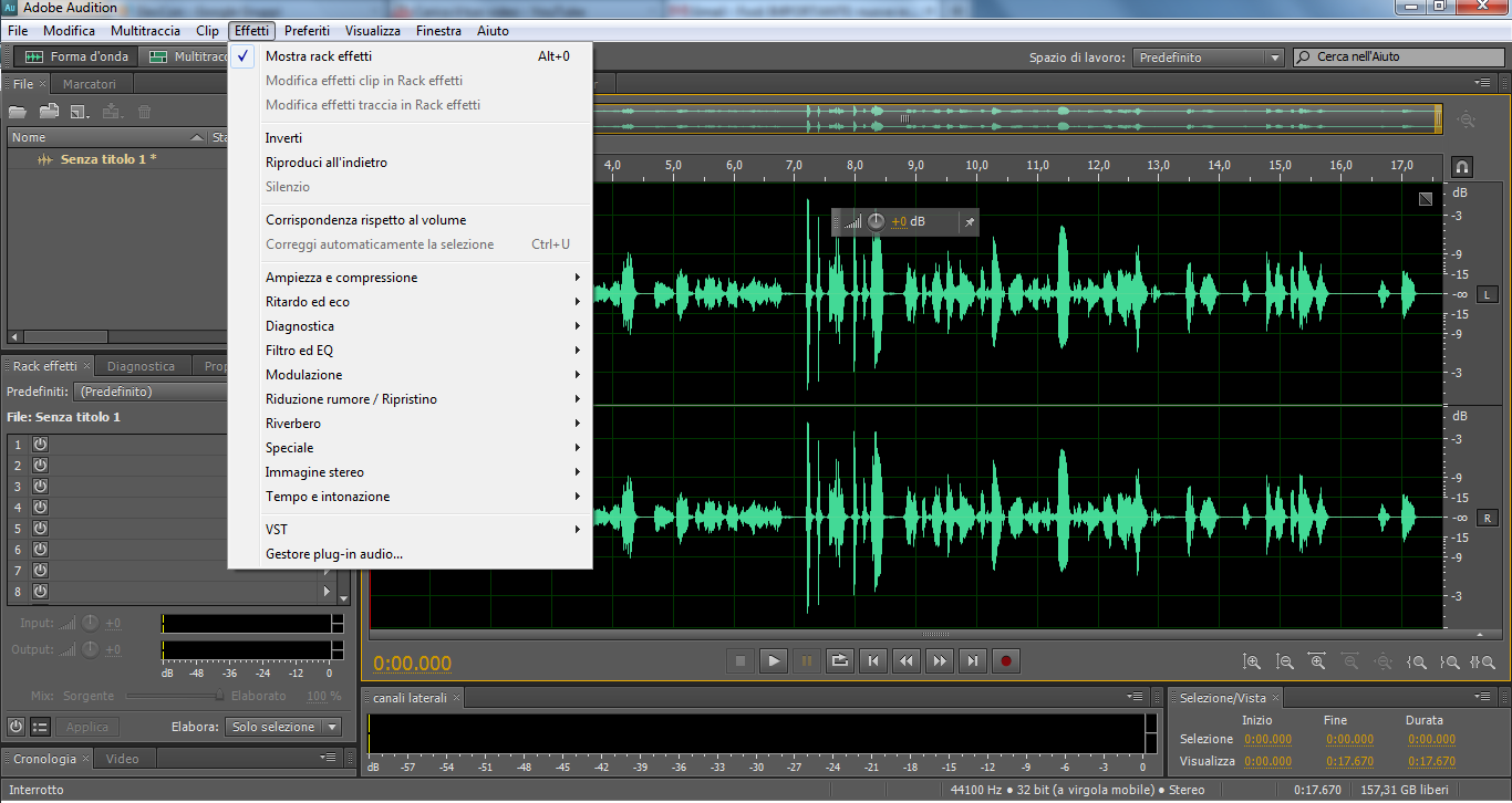 Adobe Audition effetti