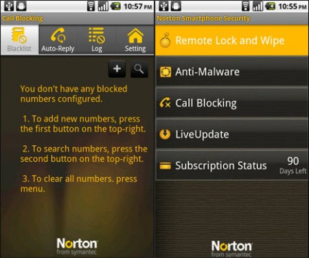 Android Norton Smartphone Security