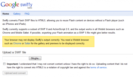 Google Swiffy