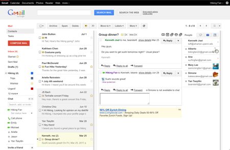 account gmail beta riquadro anteprima