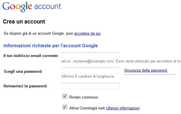 account google docs