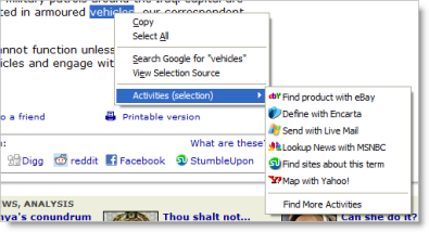 activities firefox