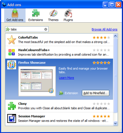 addons manager