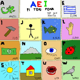 toki pona alfabeto