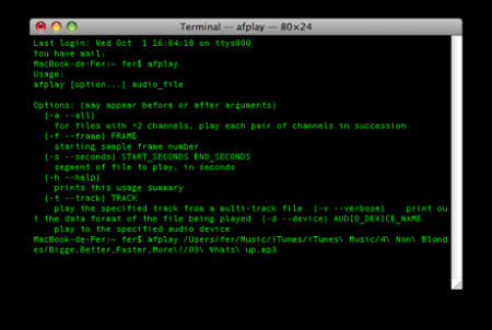 afplay terminale