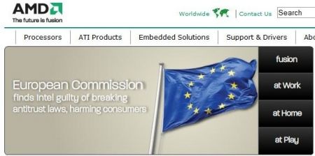 amd sfoggia la bandiera europea
