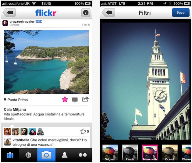 app flickr iphone filtri foto