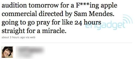 È in lavorazione uno spot sulla videochiamata con iPhone 4G diretto da Sam Mendes
