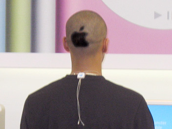 apple shaved head