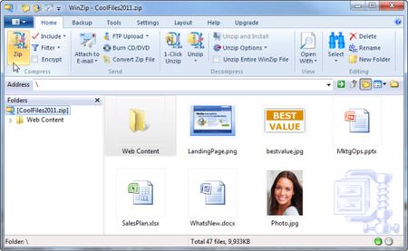 aprire file rar winzip