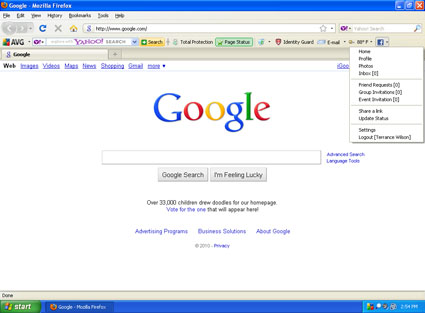 Avg Facebook Toolbar