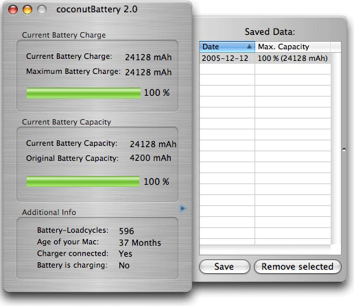 batteria mac coconutbattery
