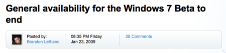 beta windows 7 fine