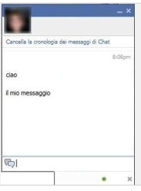 cancellare chat facebook