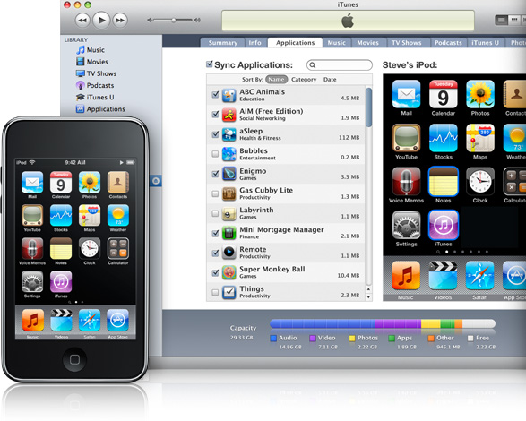 caricare musica iphone