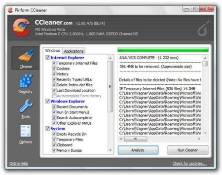 ccleaner pulizia disco fisso