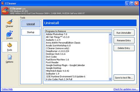 ccleaner pulizia disco