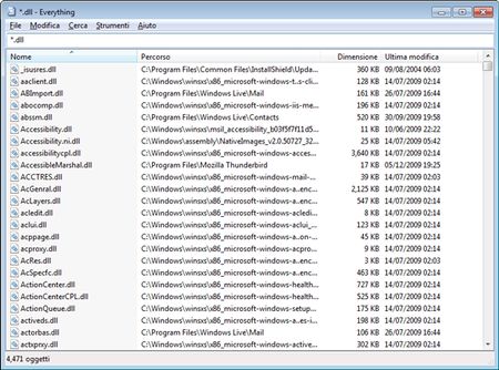 cercare file windows everything