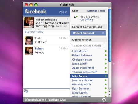 chat facebook barra laterale