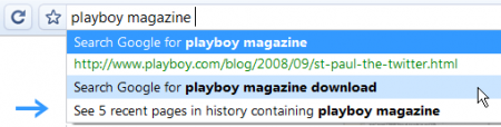 chrome address bar