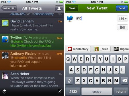 client twitter iphone twitterrific aggiornamento