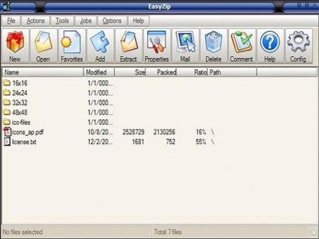 comprimere file easyzip