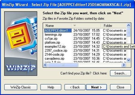 comprimere file winzip
