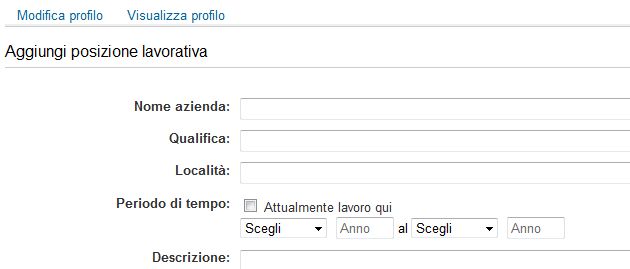 configurazione account linkedin