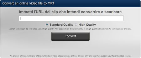 convertire in mp3 video2mp3