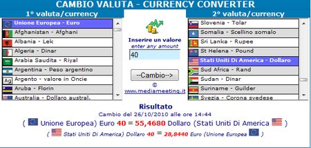 convertitore valuta mediameeting