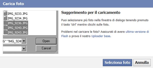creare album facebook