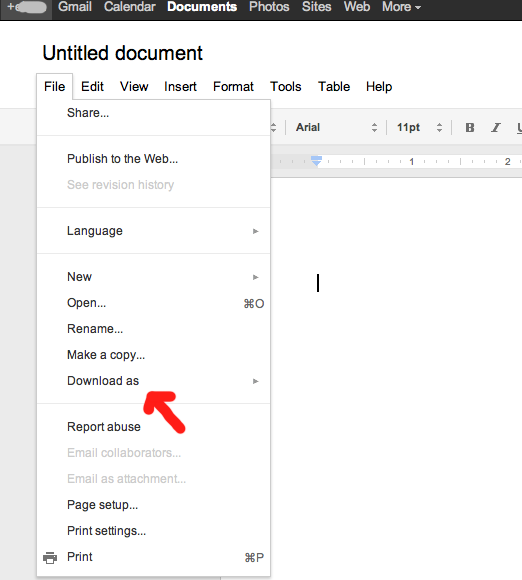 creare documento word google docs