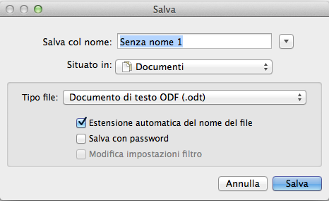 creare documento word openoffice