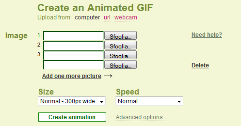 creare gif animate online picasion