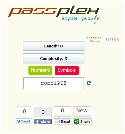creare password