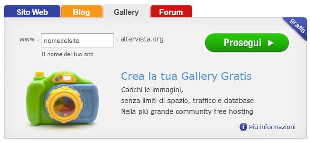 creare sito gratis altervista gallery forum