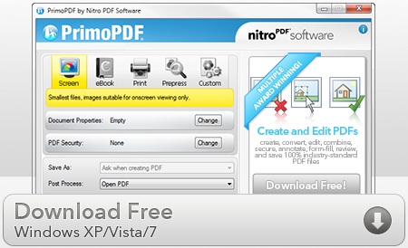 create pdf primopdf