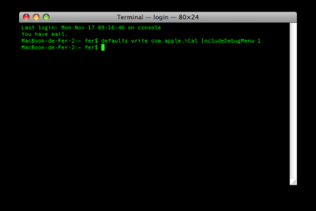 Debug in iCal