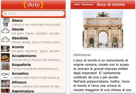 dizionario arte iphone iarte