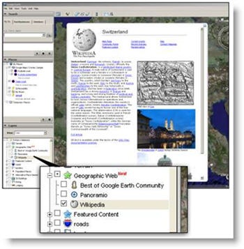 wikipedia su google earth