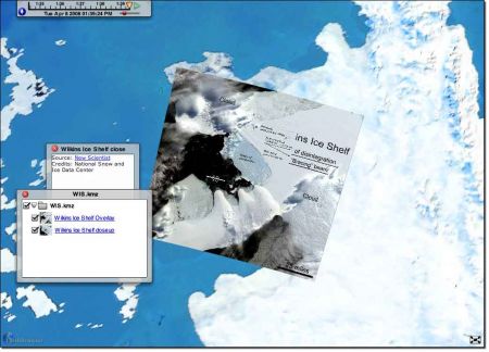 earthbrowser screenshot antartide