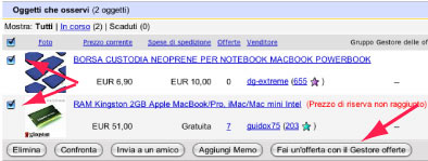 Screenshot Gestore Offerte