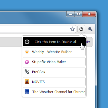 estensioni chrome disabilitare