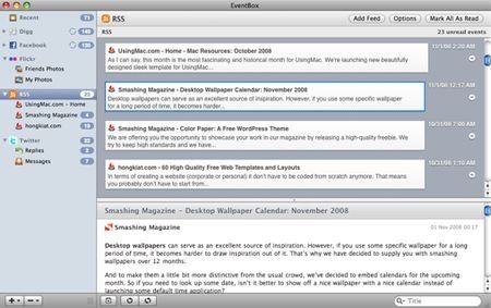 EventBox Feed Rss