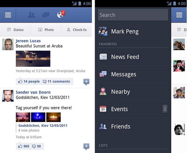 facebook android aggiornamento