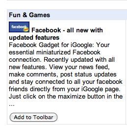 facebook google toolbar