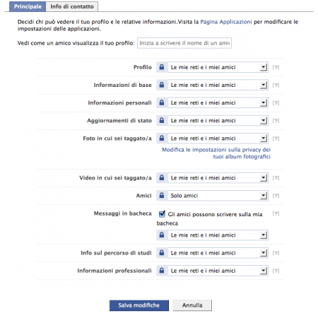Facebook: i controlli della privacy