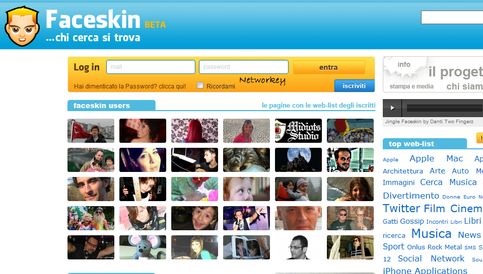 faceskin social network cecchetto