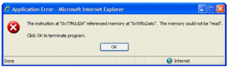 messaggio di errore finto di Windows